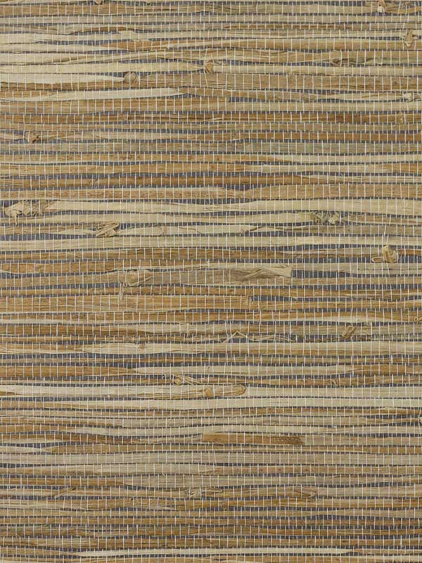 Hemp Skin Tightweave wallpaper in honey brown and charcoal color - pattern number LN11829 - by Seabrook in the Lillian August Natural Textured Wallcoverings collection