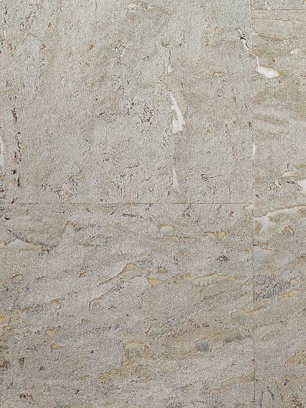 Cork wallpaper in metallic silver and cove gray color - pattern number LN11860 - by Seabrook in the Lillian August Natural Textured Wallcoverings collection