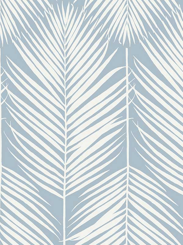 Athena Palm fabric in hampton blue color - pattern number ET10802 - by Seabrook in the Etten Gallerie Online collection