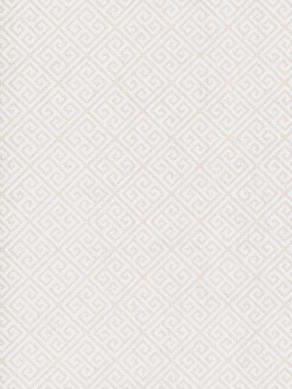 Grecian Geometric fabric in pearl and white color - pattern number BW3991 - by York in the Black and White Resource Library collection