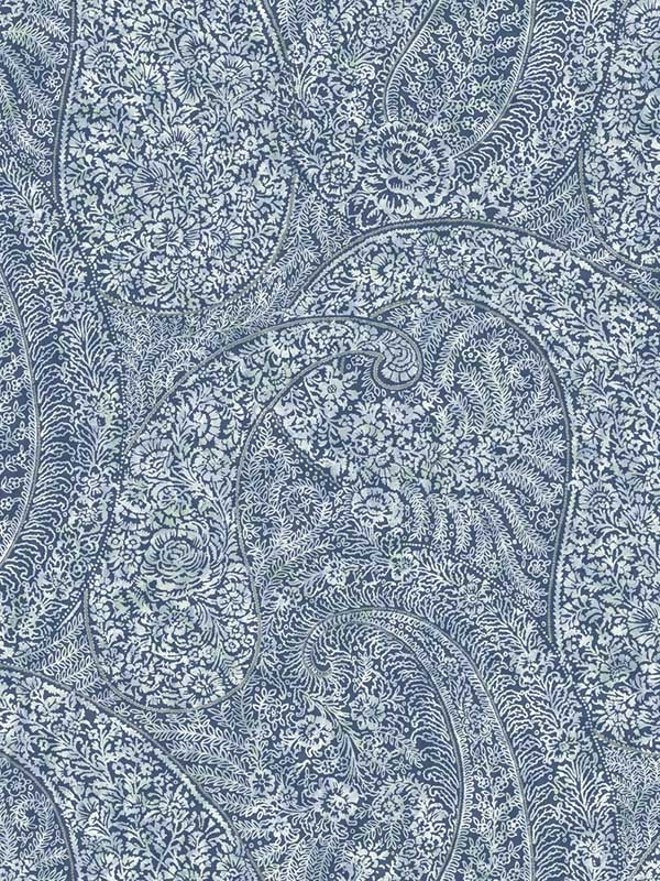 Kashmir Dreams Paisley fabric in blue color - pattern number BO6655 - by Antonina Vella in the Boho Luxe collection