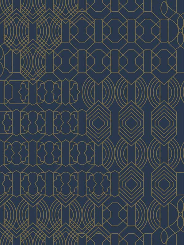 Modern Chandelier fabric in blue color - pattern number BO6673 - by Antonina Vella in the Boho Luxe collection