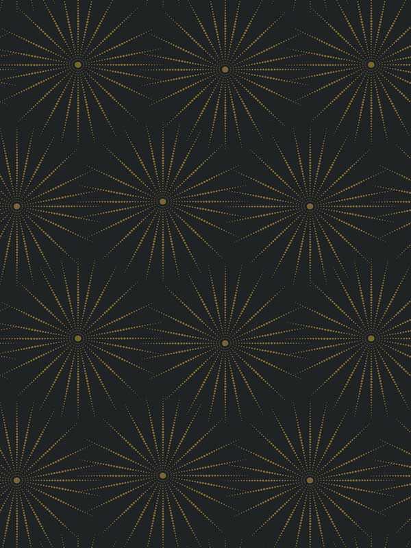 Starlight fabric in black and gold color - pattern number BO6696 - by Antonina Vella in the Boho Luxe collection