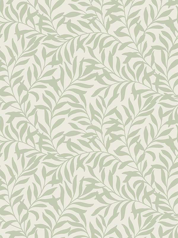 Salix Leaf fabric in sage color - pattern number M1667 - by Brewster in the Archive Collection collection