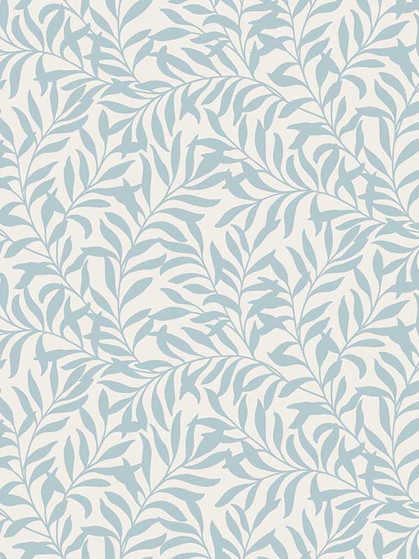 Salix Leaf fabric in light blue color - pattern number M1669 - by Brewster in the Archive Collection collection