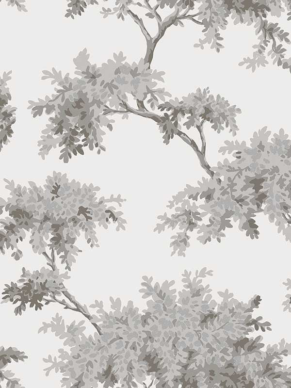 Ashdown Tree fabric in grey color - pattern number M1671 - by Brewster in the Archive Collection collection