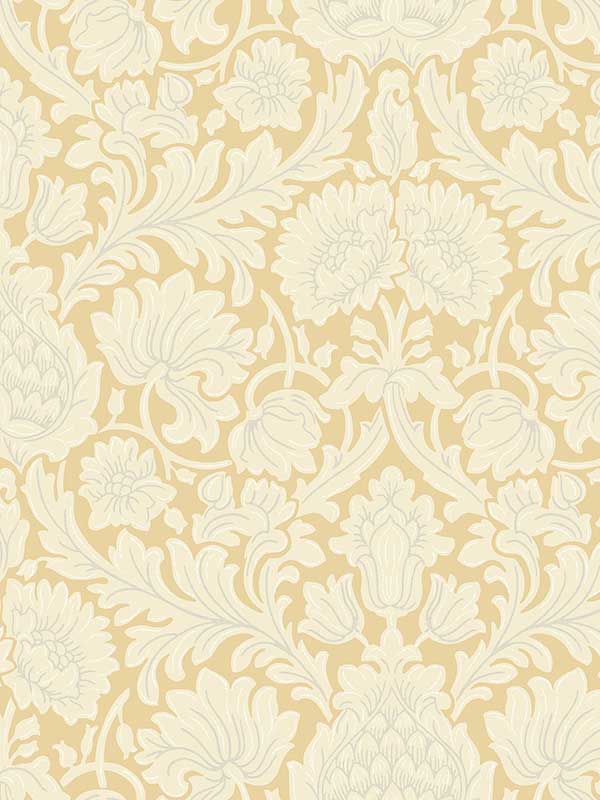 Bamburg Floral fabric in mustard color - pattern number M1682 - by Brewster in the Archive Collection collection