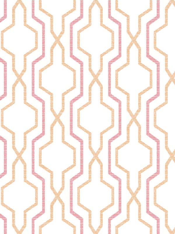 Rion Trellis fabric in orange color - pattern number 2973-90603 - by A Street Prints in the Daylight collection