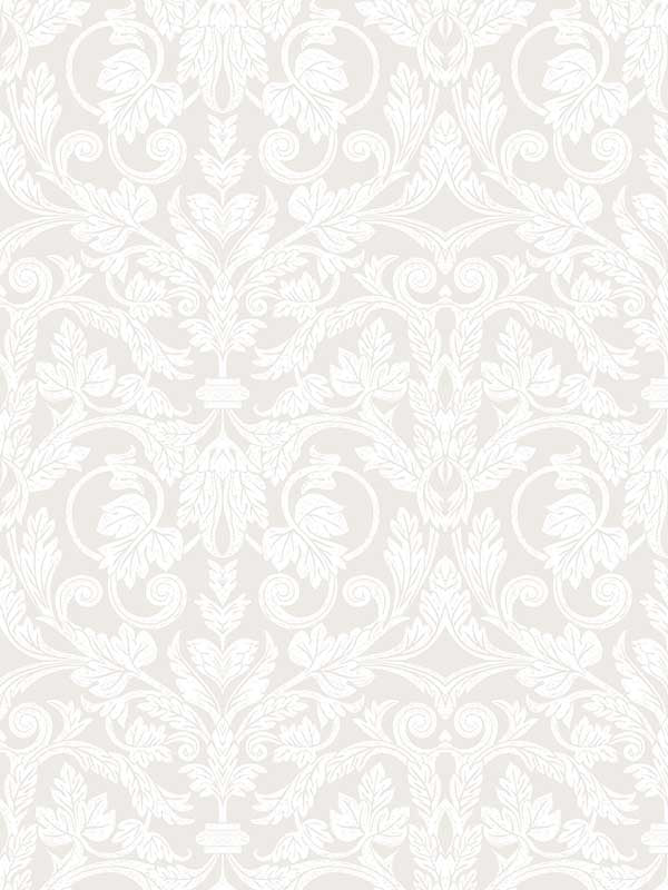 Rosali Scroll Damask fabric in cream color - pattern number 2999-14005 - by A Street Prints in the Annelie collection