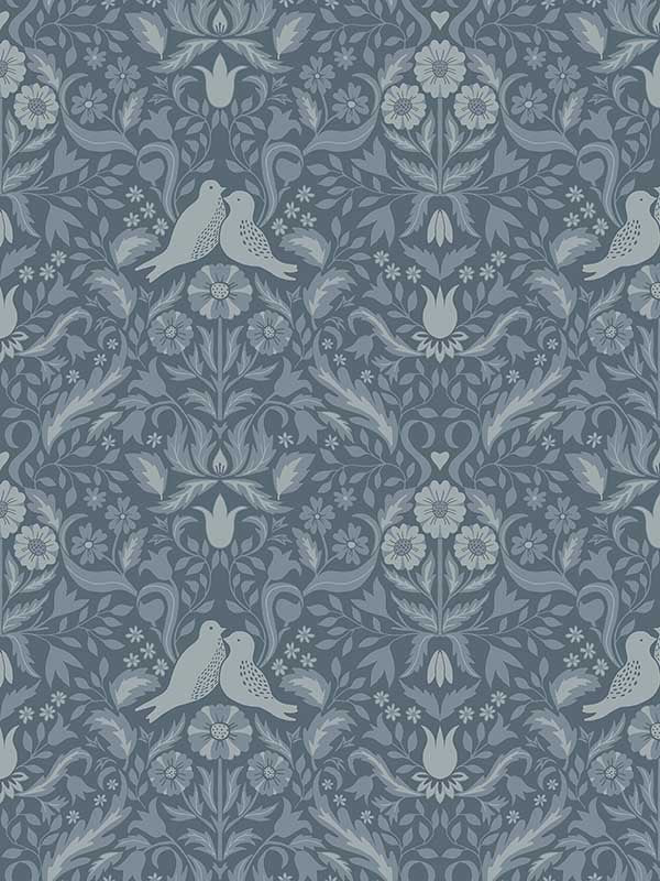 Niki Country Kitsch fabric in blue color - pattern number 2999-14028 - by A Street Prints in the Annelie collection