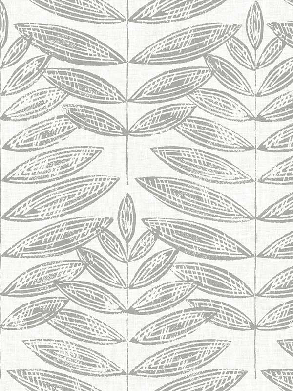 Akira Leaf wallpaper in grey color - pattern number 2999-25101 - by A Street Prints in the Annelie collection