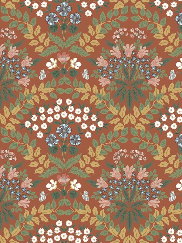 Bramble fabric in red and green color - pattern number RP7320 - by Rifle Paper Co in the Rifle Paper Co Second Edition collection