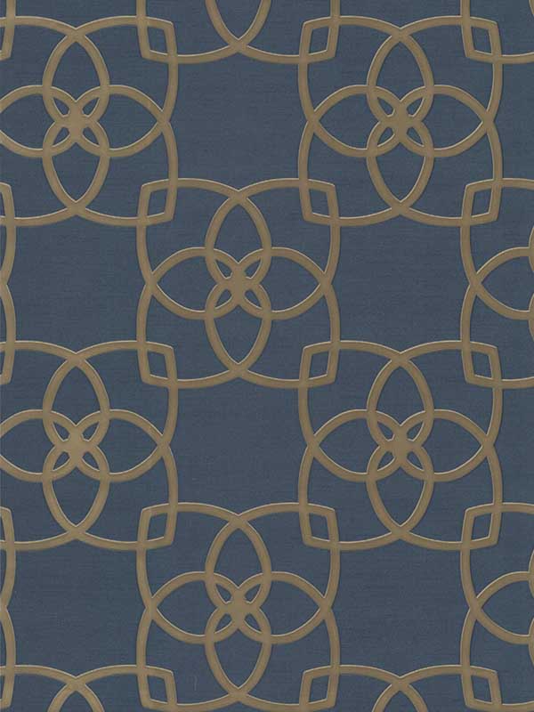 Serendipity fabric in navy color - pattern number DD3711 - by Antonina Vella in the Dazzling Dimensions Volume II collection