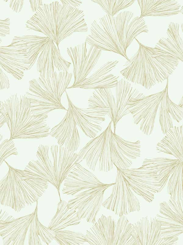 Gingko Toss fabric in gold color - pattern number DD3741 - by Antonina Vella in the Dazzling Dimensions Volume II collection