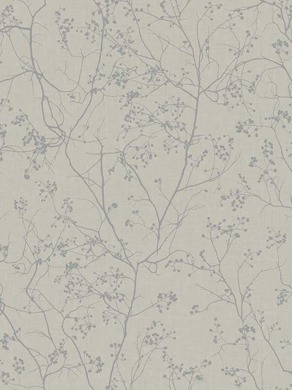 Luminous Branches fabric in grey and silver color - pattern number DD3814 - by Antonina Vella in the Dazzling Dimensions Volume II collection