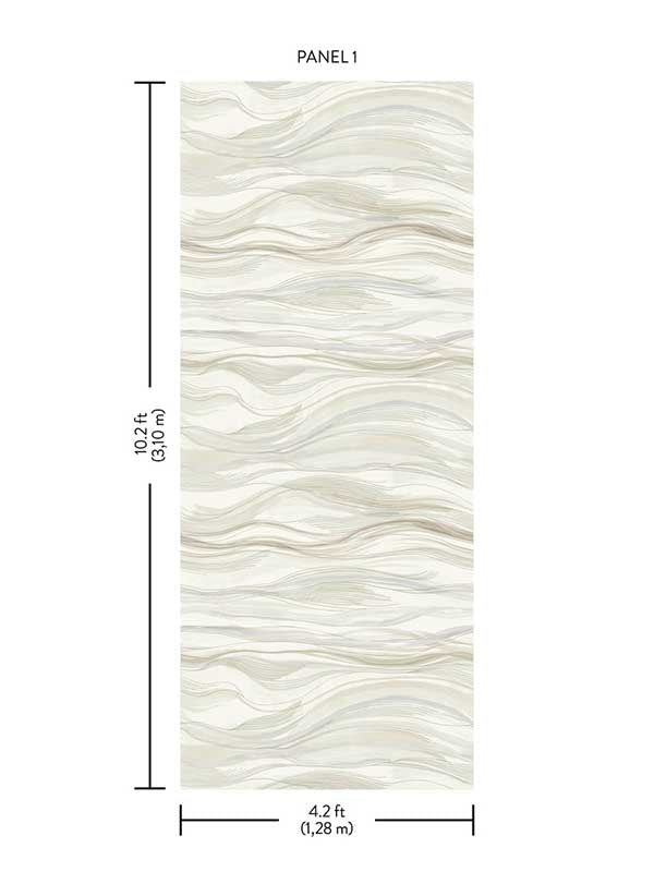 Currents 1 Panel fabric in neutral color - pattern number DD3842M - by Antonina Vella in the Dazzling Dimensions Volume II collection