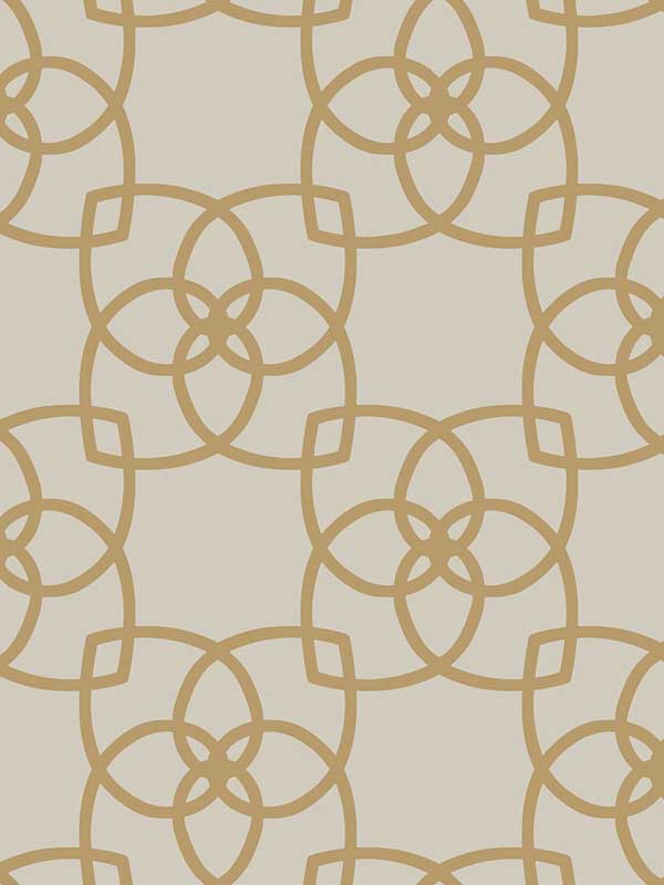 Serendipity fabric in cream and gold metallic color - pattern number Y6200202 - by Antonina Vella in the Dazzling Dimensions Volume II collection