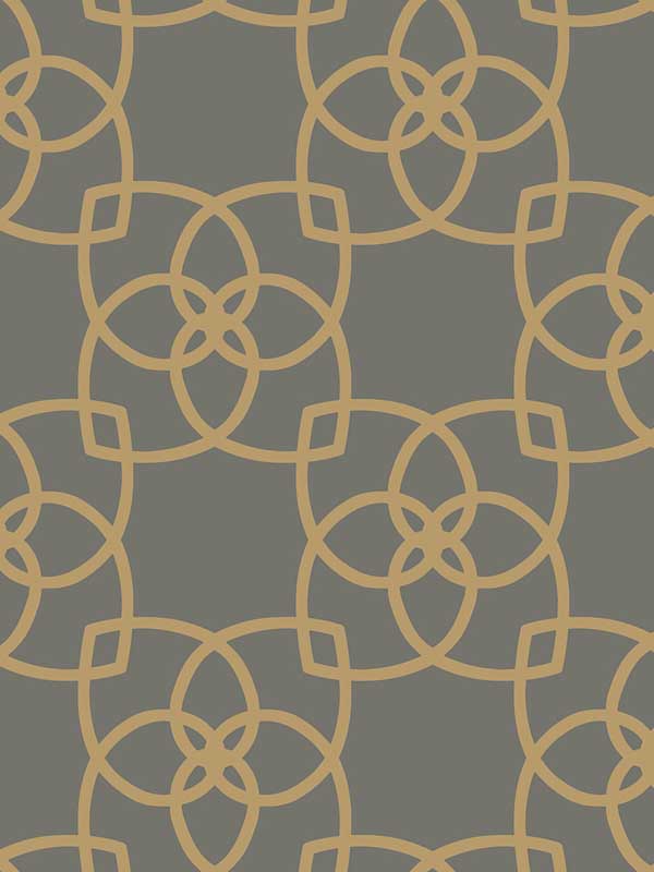 Serendipity fabric in grey and gold metallic color - pattern number Y6200204 - by Antonina Vella in the Dazzling Dimensions Volume II collection