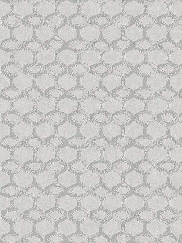 Besi Tiled fabric in platinum color - pattern number 2976-86537 - by A Street Prints in the Grey collection