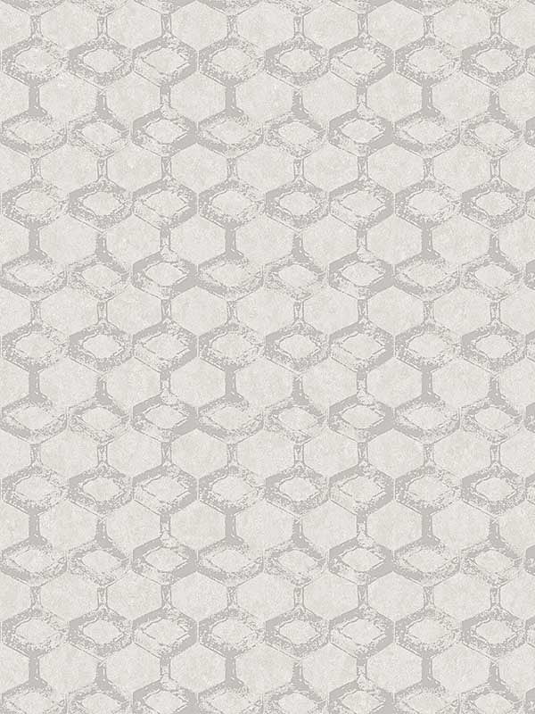 Besi Tiled fabric in silver color - pattern number 2976-86538 - by A Street Prints in the Grey collection