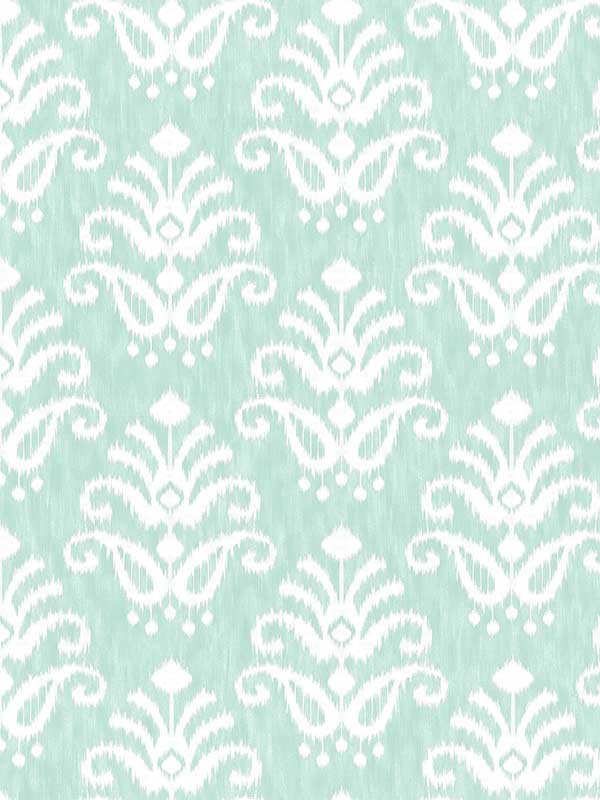 Keaton Medallion wallpaper in aqua color - pattern number 4081-26327 - by A Street Prints in the Happy collection