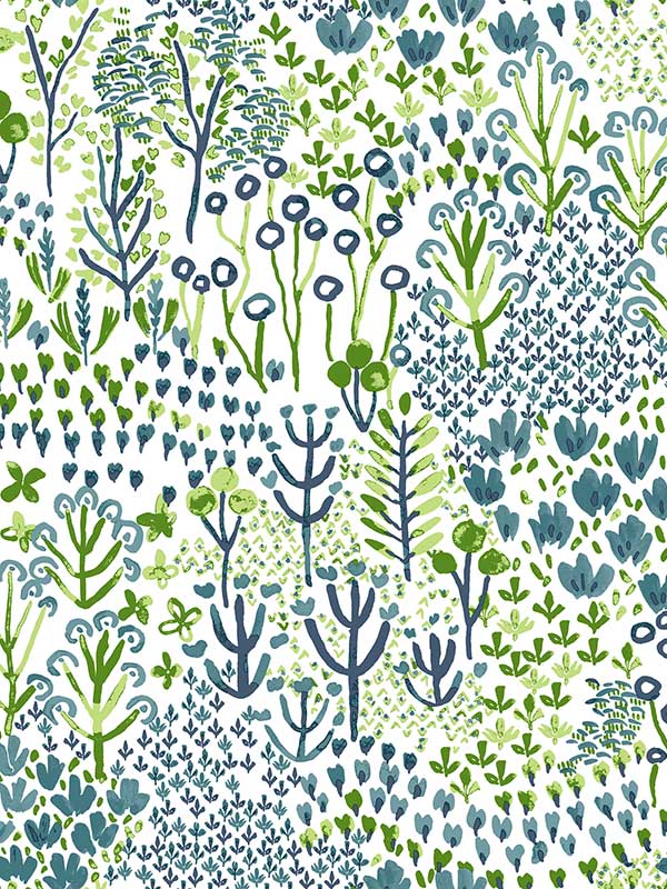 Chilton Wildflowers fabric in teal color - pattern number 4081-26347 - by A Street Prints in the Happy collection