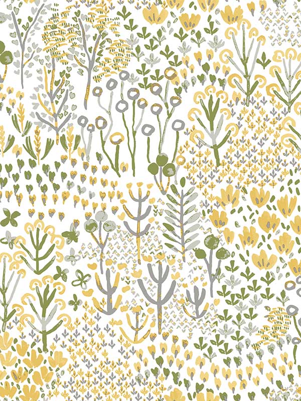 Chilton Wildflowers fabric in yellow color - pattern number 4081-26348 - by A Street Prints in the Happy collection