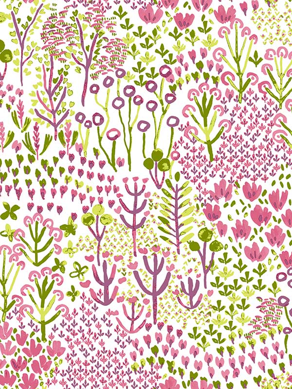 Chilton Wildflowers fabric in pink color - pattern number 4081-26349 - by A Street Prints in the Happy collection