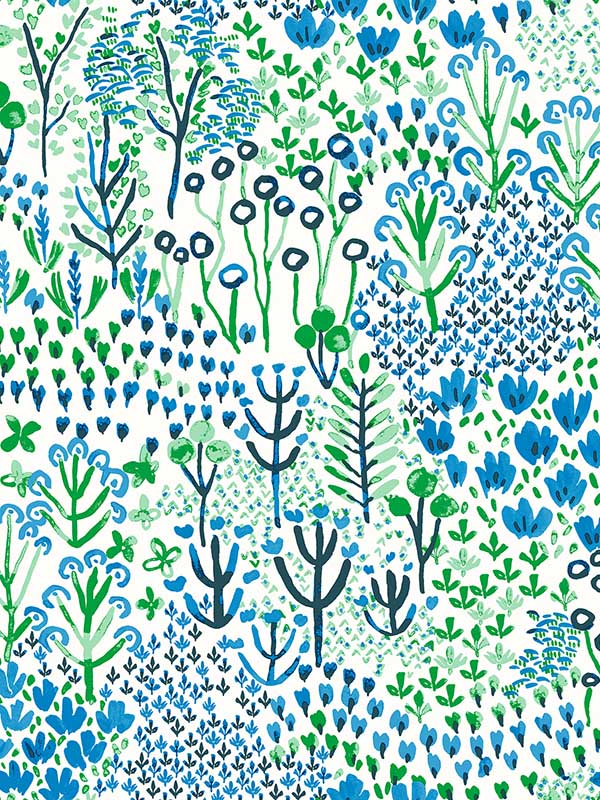 Chilton Wildflowers fabric in blue color - pattern number 4081-26350 - by A Street Prints in the Happy collection