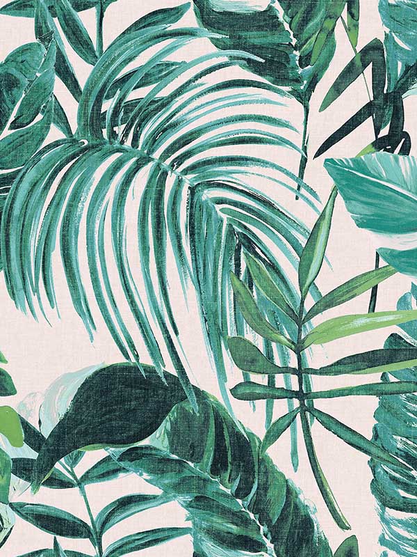 Palmera fabric in turquoise color - pattern number WLD53101W - by OhPopsi in the Wild collection