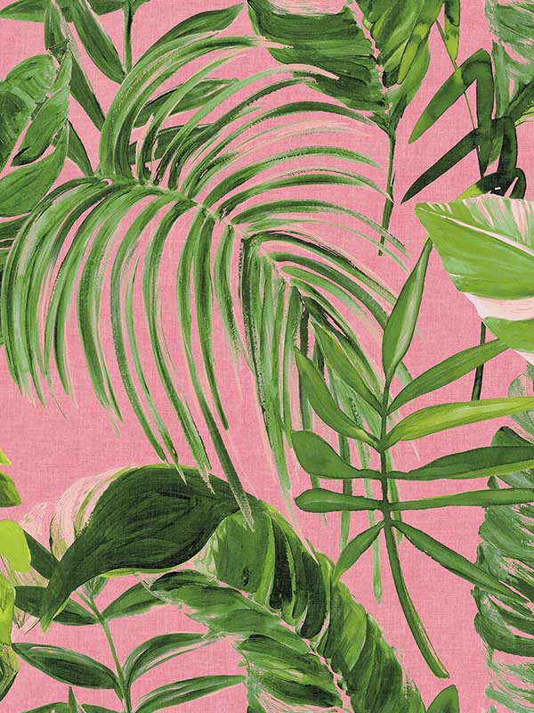Palmera fabric in pink color - pattern number WLD53104W - by OhPopsi in the Wild collection