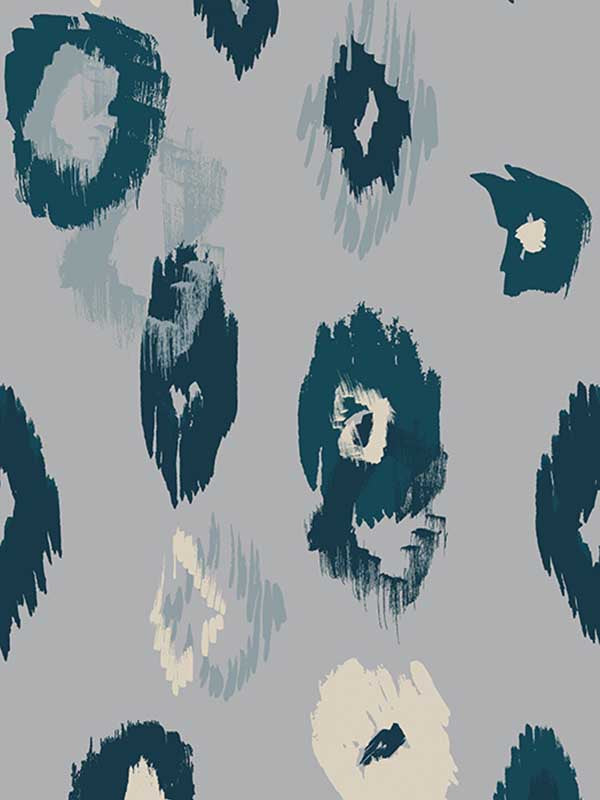 Animal Ikat fabric in blue color - pattern number WLD53120W - by OhPopsi in the Wild collection