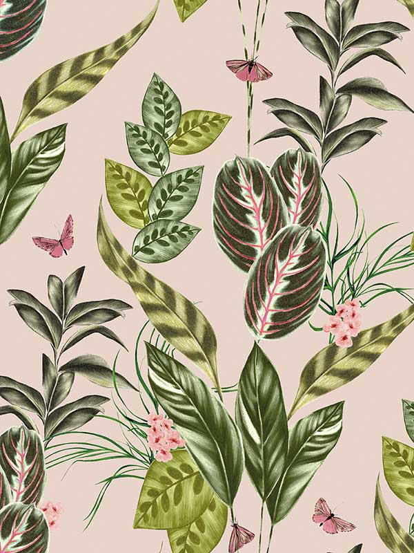 Spirit wallpaper in light pink color - pattern number WLD53121W - by OhPopsi in the Wild collection