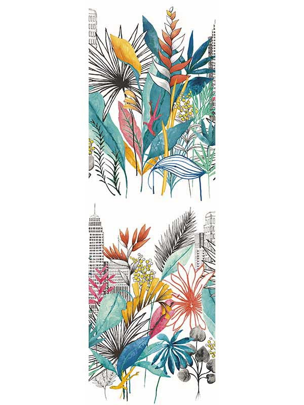 Sierra Urban Tropic fabric in blue color - pattern number CEP50108W - by OhPopsi in the Concept collection