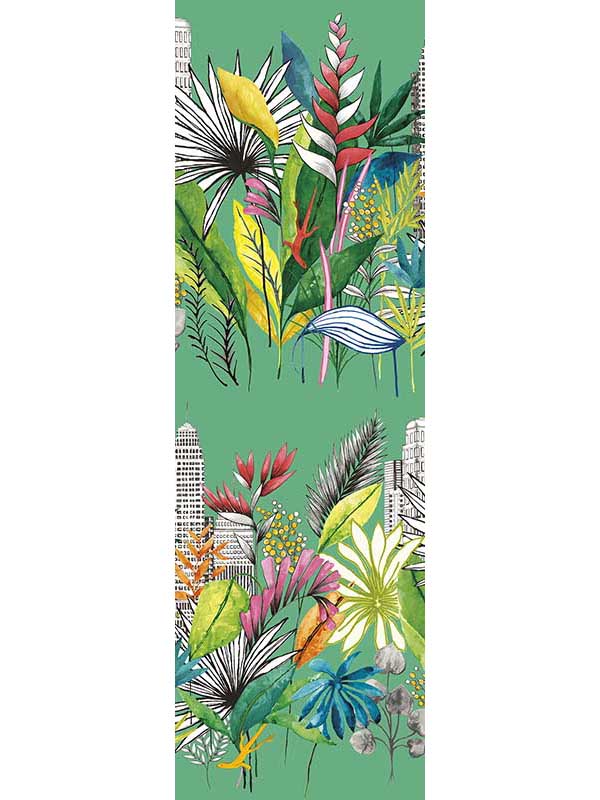 Sierra Urban Tropic fabric in green color - pattern number CEP50111W - by OhPopsi in the Concept collection