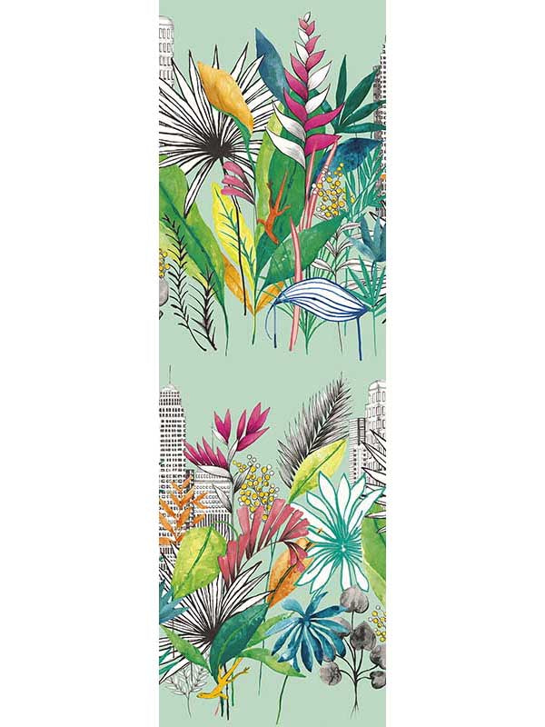 Sierra Urban Tropic fabric in mint color - pattern number CEP50112W - by OhPopsi in the Concept collection