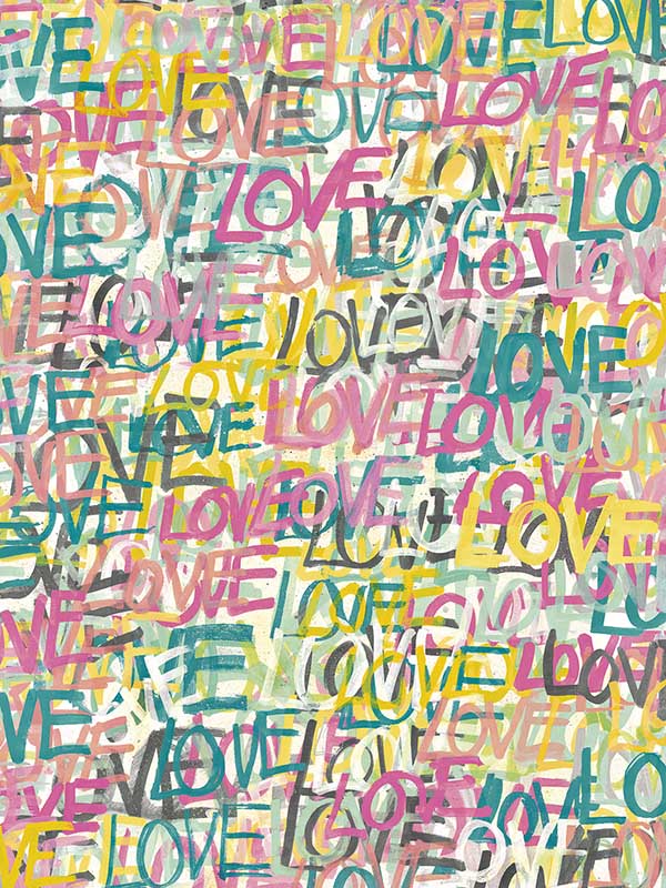 Indio Love Scribble fabric in pastel color - pattern number CEP50122W - by OhPopsi in the Concept collection
