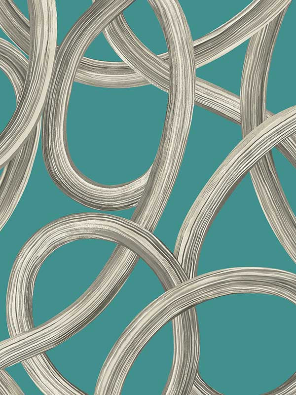 Calix Twisted Geo fabric in turquoise color - pattern number CEP50124W - by OhPopsi in the Concept collection