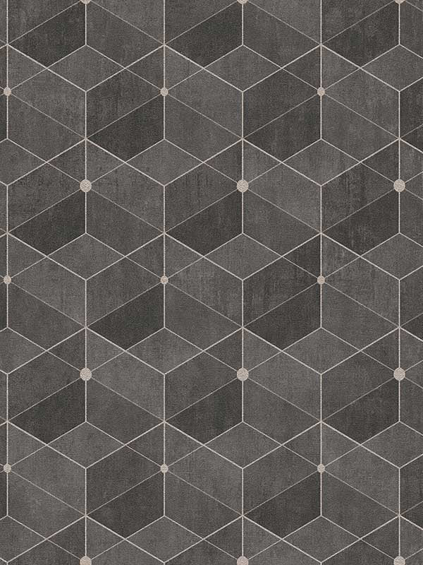 Muir Geo wallpaper in chocolate color - pattern number 4082-382024 - by Advantage in the Titanium Advantage collection