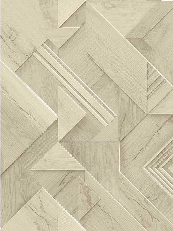 Cassian Wood Geo fabric in taupe color - pattern number 4041-35307 - by Advantage in the Passport collection