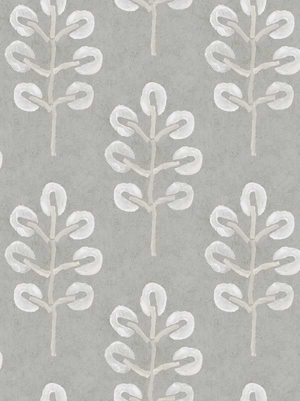 Plum Tree Botanical fabric in grey color - pattern number 3124-13876 - by Chesapeake in the Thoreau collection