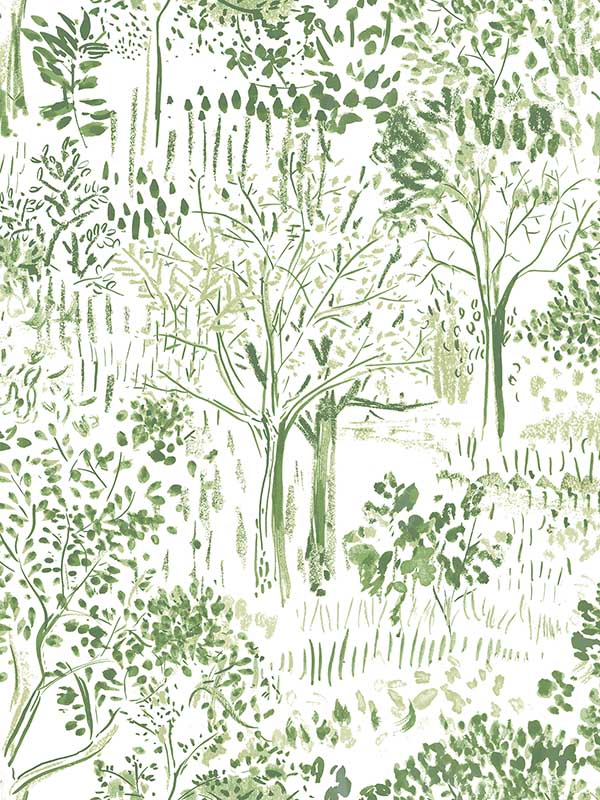 Walden Forest fabric in green color - pattern number 3124-13891 - by Chesapeake in the Thoreau collection