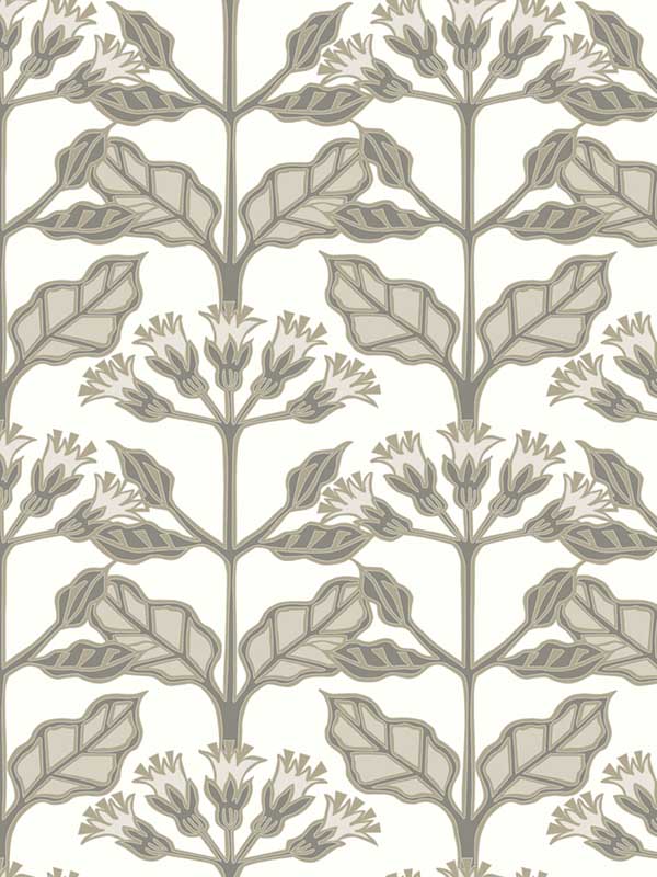 Tracery Blooms fabric in white color - pattern number AC9114 - by Ronald Redding in the Arts and Crafts collection