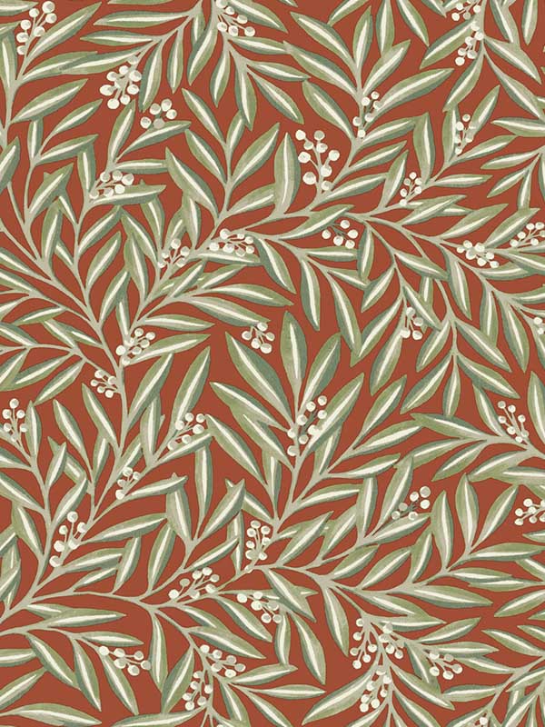 Rowan fabric in rust color - pattern number AC9131 - by Ronald Redding in the Arts and Crafts collection