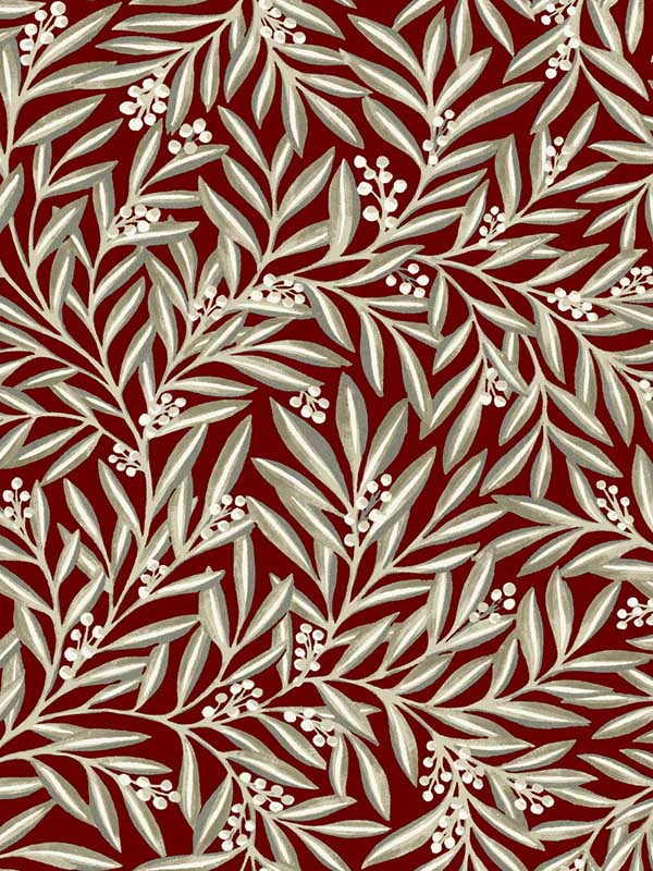 Rowan fabric in red color - pattern number AC9134 - by Ronald Redding in the Arts and Crafts collection