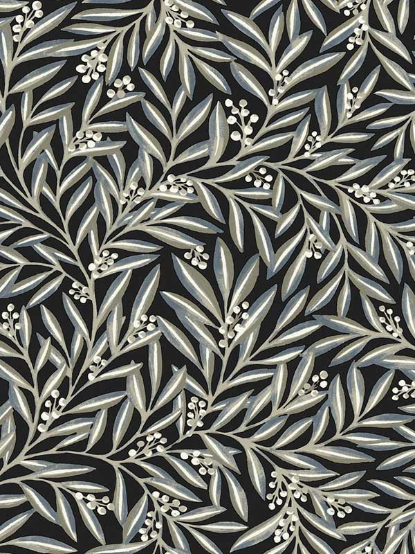 Rowan fabric in black color - pattern number AC9135 - by Ronald Redding in the Arts and Crafts collection