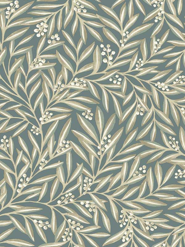 Rowan fabric in teal color - pattern number AC9137 - by Ronald Redding in the Arts and Crafts collection
