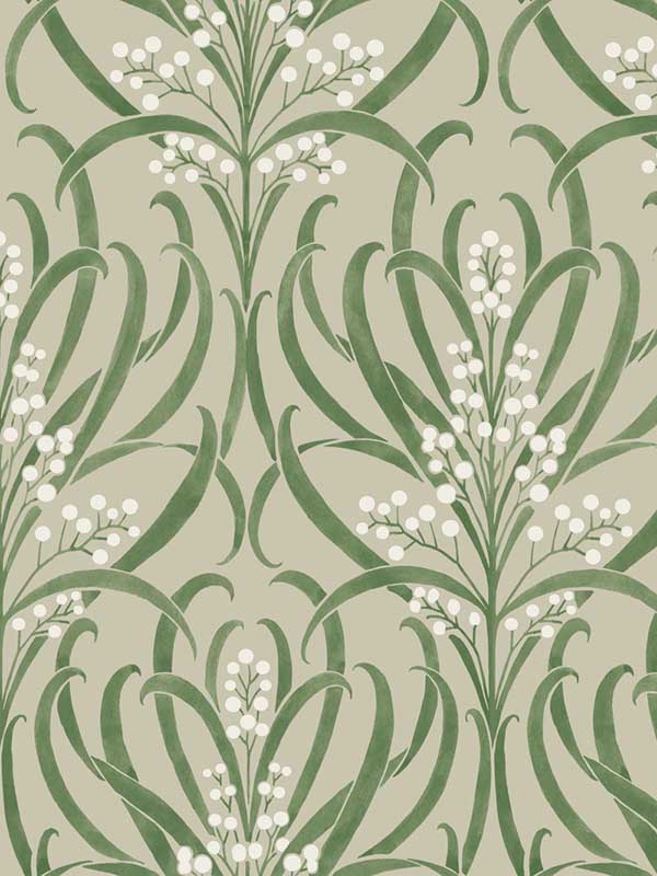 Calluna fabric in linen metallic color - pattern number AC9144 - by Ronald Redding in the Arts and Crafts collection