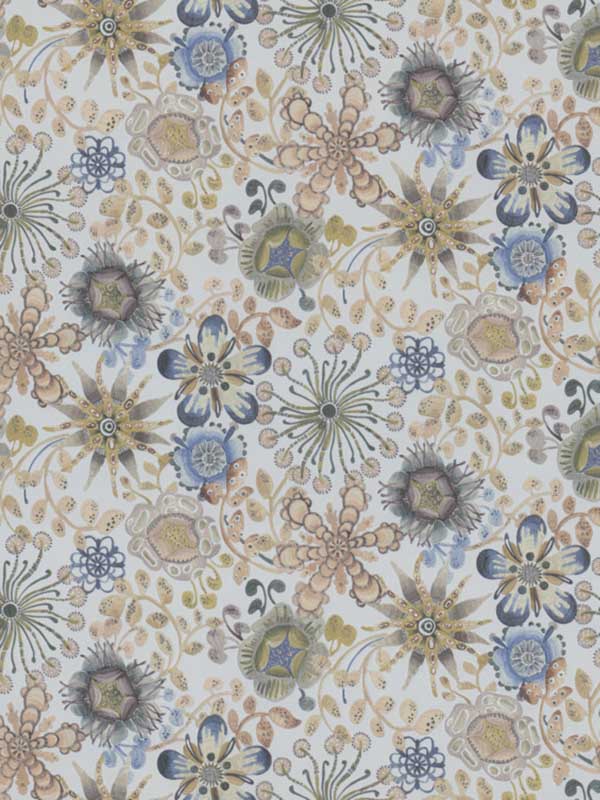 Magic Garden fabric in blue and green color - pattern number MI10313 - by York in the Missoni Home 04 collection