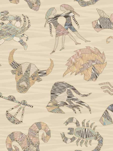 Constellations fabric in cream color - pattern number MI10351 - by York in the Missoni Home 04 collection